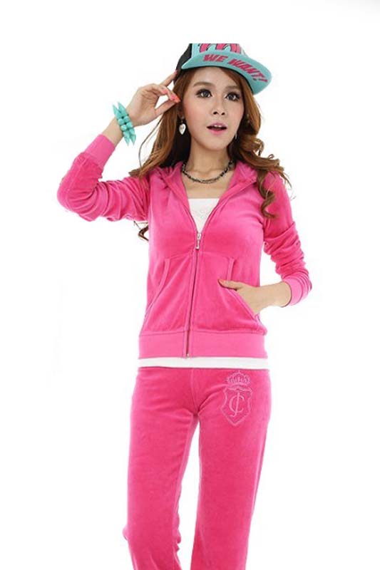 Juicy Couture Pearl Velour Tracksuits Rose Q3322238